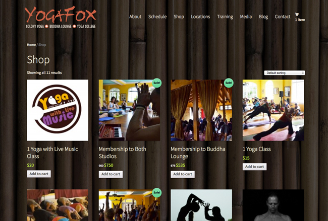 All new YogaFox.com Shop powered by WooCommerce
