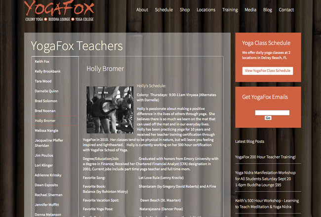 YogaFox Teacher Bios